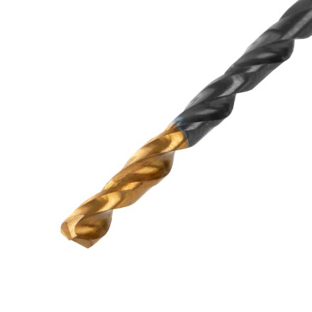 Сверло по металлу, 3,2 мм, HSS-Tin, Golden Tip, 10 шт. Denzel 717206 купить в Уфе