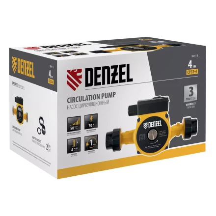 Циркуляционный насос CP32-4, напор 4 м, 50 л/мин, 1 м кабель, монт. длина 180 мм Denzel 99413 купить в Уфе