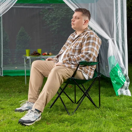 Стул складной с подлокотниками и подстаканником 81 х 51 х 86 см Camping Palisad 69608 купить в Уфе