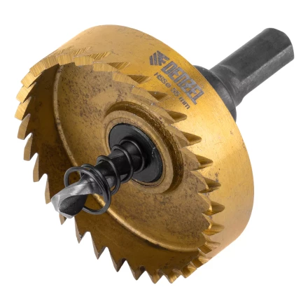 Коронка по металлу HSS, 55 мм, нитридтитановое покрытие Denzel 724118 купить в Уфе