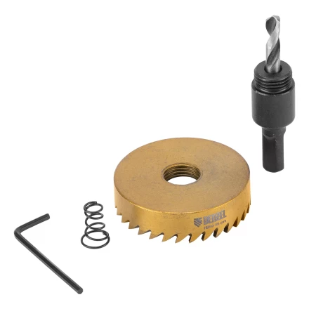 Коронка по металлу HSS, 55 мм, нитридтитановое покрытие Denzel 724118 купить в Уфе