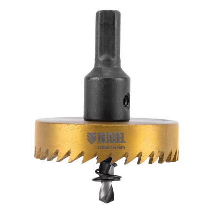 Коронка по металлу HSS, 55 мм, нитридтитановое покрытие Denzel 724118 купить в Уфе