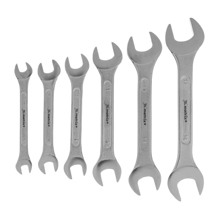 Набор ключей рожковых Matrix 15278, 6 х 32 мм, 12 шт., CrV, хромированные купить в Уфе