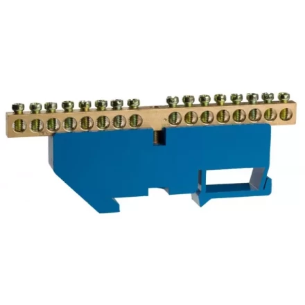 Шина СВЕТОЗАР нулевая на DIN-изоляторе, макс. ток 100А, 5,2мм, 16 полюсов 49807-16 купить в Уфе