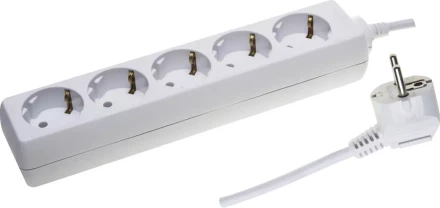 Удлинитель СВЕТОЗАР электрический с заземлением, евро, 5 гнезд, 5м SV-55053-5 купить в Уфе