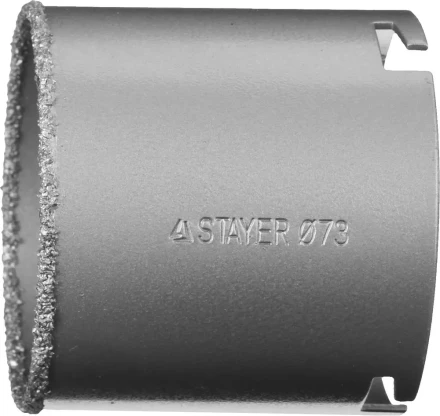 Коронка STAYER &quot;PROFESSIONAL&quot; кольцевая с карбидно-вольфрамовой крошкой, d=73мм 33345-73 купить в Уфе