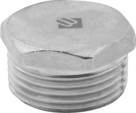 Заглушка ЗУБР &quot;ЭКСПЕРТ&quot;, никелированная латунь, 6-ти гранная головка, наружная резьба, 3/4&quot; 51297-S-3/4 купить в Уфе