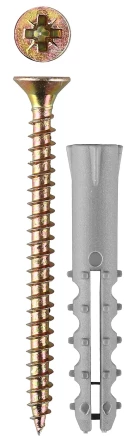 Дюбель ЗУБР &quot;МАСТЕР&quot; распорный полипропиленовый, тип &quot;Ёжик&quot;, в комплекте с шурупом, 12 х 70 / 6,0 х 90 мм, 4 шт 30661-12-70 купить в Уфе