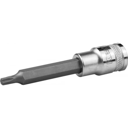 Торцовая бита-головка KRAFTOOL &quot;INDUSTRIE QUALITAT&quot;, удлиненная, материал S2, TORX, сатинированная, 1/2&quot;, Т27 27906-27_z01 купить в Уфе