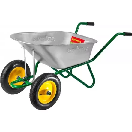 Тачка GRINDA садово-строительная двухколесная, 90 л, грузоподъемность 180 кг 422397_z01 купить в Уфе