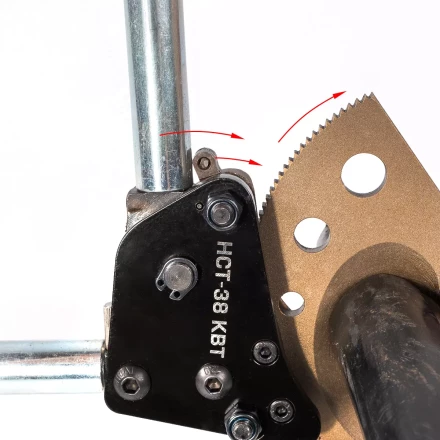 Секторные ножницы КВТ НСТ-38 для резки кабелей до 38 мм, проводов АС со стальным сердечником и прутков из низкоуглеродистой стали (84394) купить в Уфе