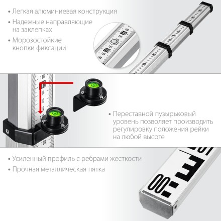 ЗУБР РГ 3, геодезическая рейка (34948-3) купить в Уфе