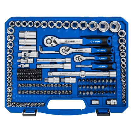 ЗУБР А-216, 216 предм., (1/2+ 3/8+ 1/4), универсальный набор инструмента, Профессионал (27674-H216) купить в Уфе