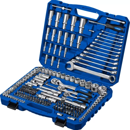 ЗУБР А-216, 216 предм., (1/2+ 3/8+ 1/4), универсальный набор инструмента, Профессионал (27674-H216) купить в Уфе