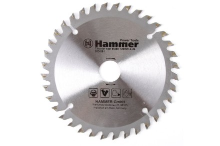 Диск пильный твердосплавный HAMMER Ф130х20мм 36зуб. (205-201) купить в Уфе