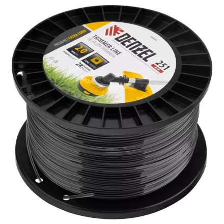 Леска для триммера двухкомпонентная квадрат, 2,0мм х 251м, на DIN катушке EXTRA CORD// Denzel 96844 купить в Уфе