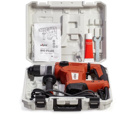 Перфоратор ESPIRA RHI-P3203 (sds plus, 220–240В/50Гц, мощн.1500Вт, ск. хол хода 950 об/м, эн.уд .4,0 Дж, 5.6 кг), 400452 купить в Уфе