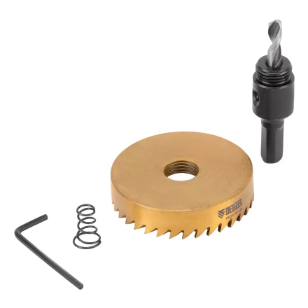 Коронка по металлу HSS, 60 мм, нитридтитановое покрытие Denzel 724119 купить в Уфе