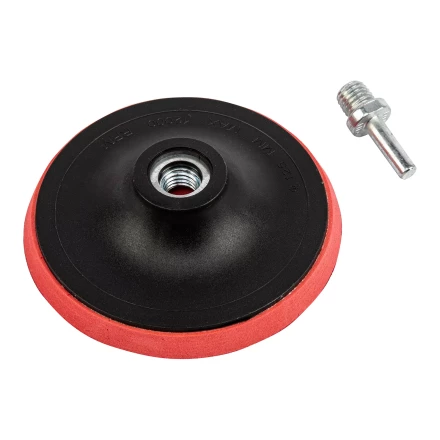 Насадка для дрели и УШМ с липучкой, 125 мм, с адаптером c М14 на d8 Сибртех 76235 купить в Уфе