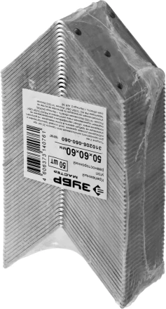 Крепежный угол ЗУБР &quot;МАСТЕР&quot; равносторонний, 50х60х60мм, 50 шт 310205-050-060 купить в Уфе