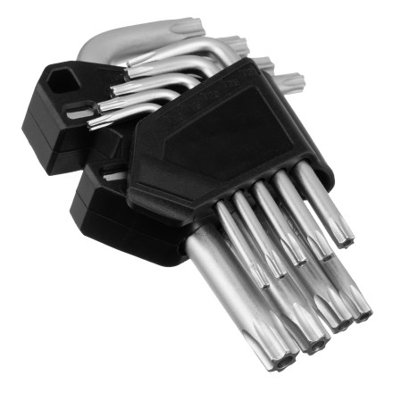 Набор ключей имбусовых Torx-Tempered, TT10-50, CrV, 9 шт. Сибртех 123707 купить в Уфе