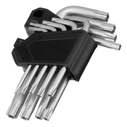 Набор ключей имбусовых Torx-Tempered, TT10-50, CrV, 9 шт. Сибртех 123707 купить в Уфе