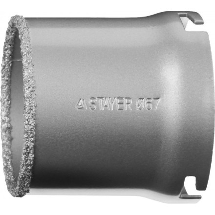 Коронка STAYER &quot;PROFESSIONAL&quot; кольцевая с карбидно-вольфрамовой крошкой, d=67мм 33345-67 купить в Уфе