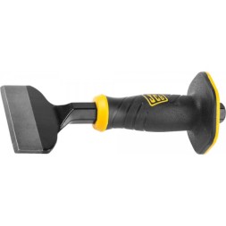 Зубило-конопатка JCB, двухкомпонентная рукоятка с протектором, CrV cталь, 215х100мм JCL008