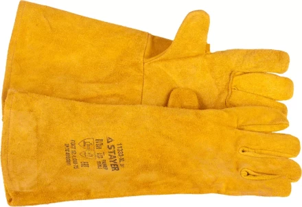 Термостойкие краги STAYER "PROFI" с подкладкой, для сварки и тяжелых механических работ, с подкладкой, 400мм 11333-XL_z01 купить в Уфе