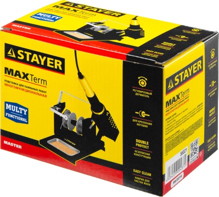 Подставка для паяльников STAYER &quot;MASTER&quot;, штампованная, с держателем для катушек с припоем 55321 купить в Уфе