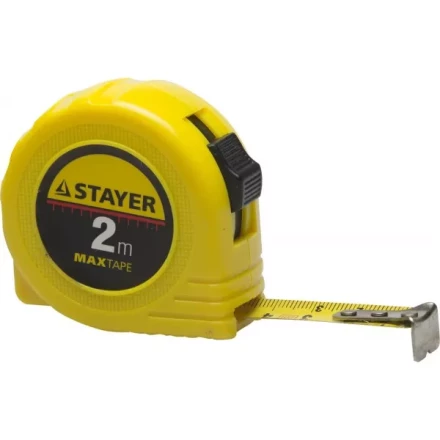 Рулетка STAYER &quot;МASTER&quot; &quot;MaxTape&quot;, пластиковый корпус, 2м/16мм 34014-02-16 купить в Уфе