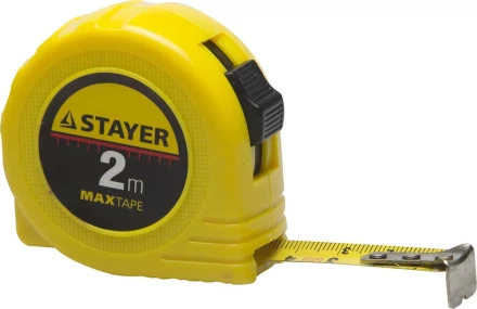 Рулетка STAYER &quot;МASTER&quot; &quot;MaxTape&quot;, пластиковый корпус, 2м/16мм 34014-02-16 купить в Уфе