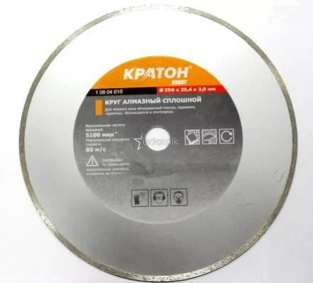 Круг алмазный сплошной HOBBY 110 х 20 х 1,9 мм Кратон 1 08 04 013 купить в Уфе