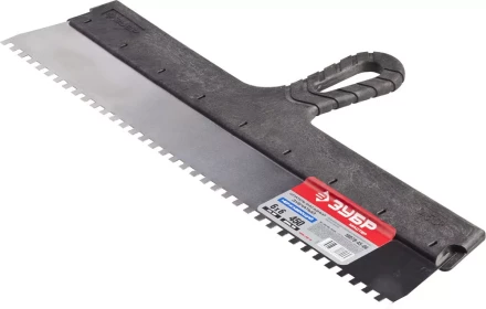 Шпатель ЗУБР &quot;МАСТЕР&quot; ФАСАДНЫЙ, нержавеющее полотно, 450мм, зуб 6х6мм 10078-45-06 купить в Уфе