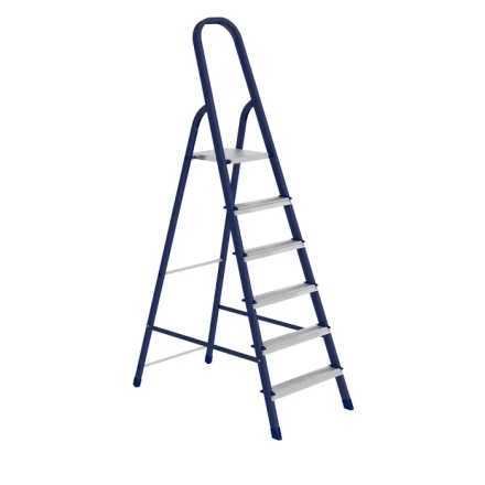 Стремянка 6 ступеней стальная оцинкованные ступени СИБРТЕХ 97846 купить в Уфе