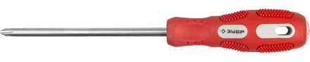 Отвертка ЗУБР &quot;ПРОФИ&quot; хромованадиевая сталь, двухкомпонентная рукоятка, магнит наконечник, PH2x150мм 25232-2-150_z01 купить в Уфе