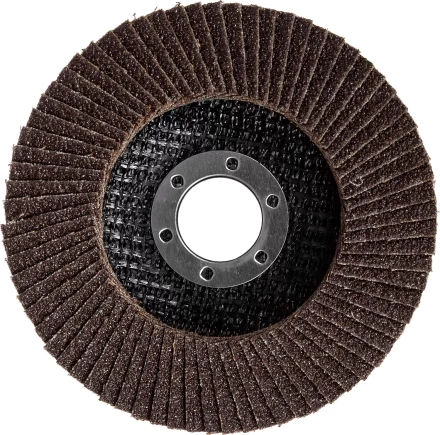 Круг шлифовальный ЗУБР &quot;ЭКСПЕРТ&quot; лепестковый торцевой, тип КЛТ 1, зерно-электрокорунд нормальный, P80, 115х22,2мм 36590-115-80 купить в Уфе