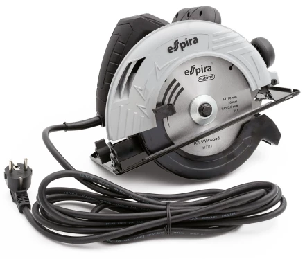 Пила циркулярная ESPIRA CSI-190A (ф190 мм, 220-240В,50/60 Гц, мощность 1250 Вт, 5000 об/мин), 401251 купить в Уфе