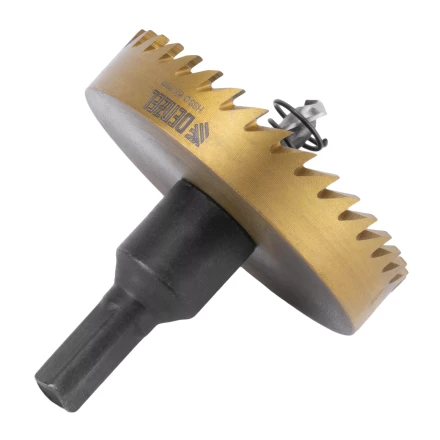 Коронка по металлу HSS, 63 мм, нитридтитановое покрытие Denzel 724120 купить в Уфе