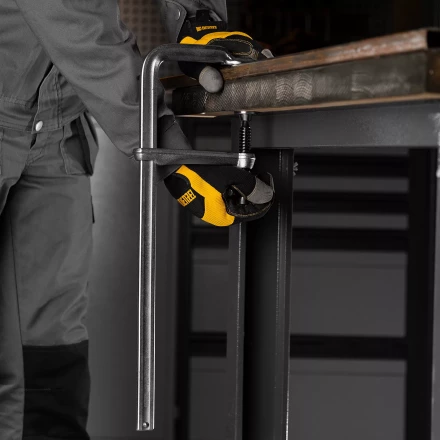 Струбцина F-образная Denzel 20471, 100x400мм, кованая купить в Уфе