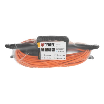 Удлинитель-шнур силовой Denzel 37406 Garden Series, ПВС, 20м, 1 розетка 3 x 1 мм, 3 м купить в Уфе