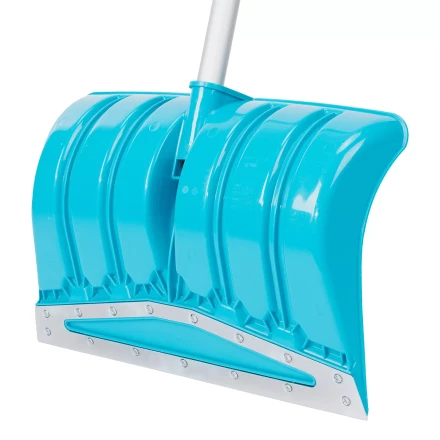 Лопата-скрепер для уборки снега Palisad 61797, полипропилен, 460х320х1300 мм, алюминиевый черенок, ПВХ, LUXE купить в Уфе