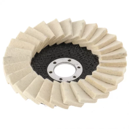 Круг полировальный лепестковый из натурального войлока 125 х 22,2 мм MATRIX артикул 75934 купить в Уфе