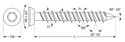 Шурупы ШБ-Х по бетону хроматированные пакет серия ПРОФЕССИОНАЛ купить в Уфе