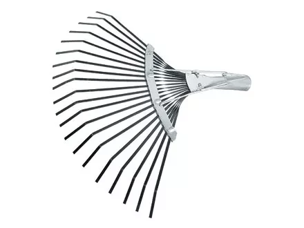 Грабли веерные 20 зубьев без черенка оксидированные плоский зуб  СИБРТЕХ Россия 61778 купить в Уфе