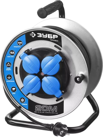 Удлинители на катушке силовые провод КГ 3х15 мм2 серия ПРОФЕССИОНАЛ купить в Уфе