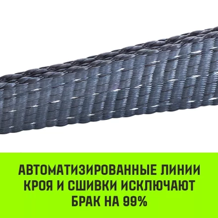 Трос буксировочный динамический HITCH PROF Лента масса авто 17 т разрывная 5т 6м петля-петля (SZ071509) купить в Уфе