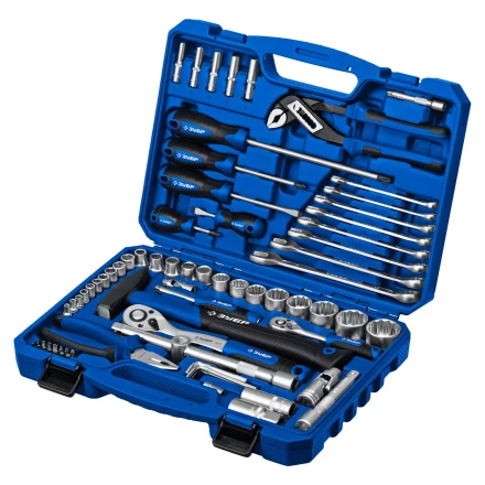 ЗУБР Универсал-76, 76 предм., (1/2+ 1/4), универсальный набор инструмента, Профессионал (27670-H76) купить в Уфе