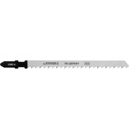 Полотна STAYER &quot;PROFI&quot;, T301CD, для эл/лобзика, HCS, по дереву, EU-хвост., шаг 4мм, 100мм, 2шт 15982-4_z01 купить в Уфе