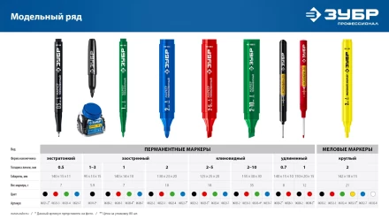 ЗУБР Мини черный, 1-3 мм, 80 шт, перманентный маркер (06331-2) купить в Уфе
